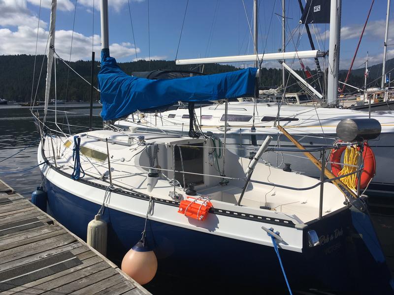 Rub a Dub from stern docked at Brentwood Bay