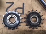 Old and new front sprocket side by side.