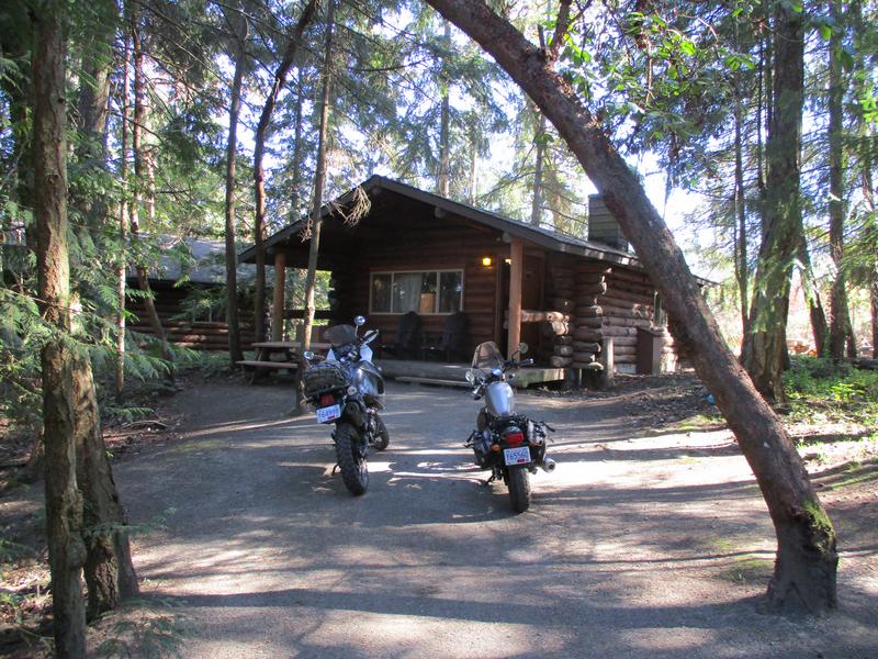 Outside view of accomodations, cabin in the woods