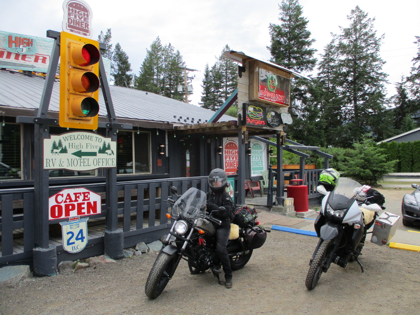 High Five Diner parking lot