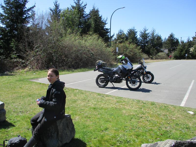 Stopping for a snack at community center in Nanoose Bay